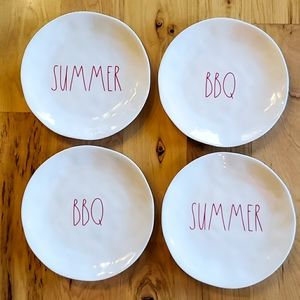 Rae Dunn Melamine Plates Set of 4 "BBQ & S…